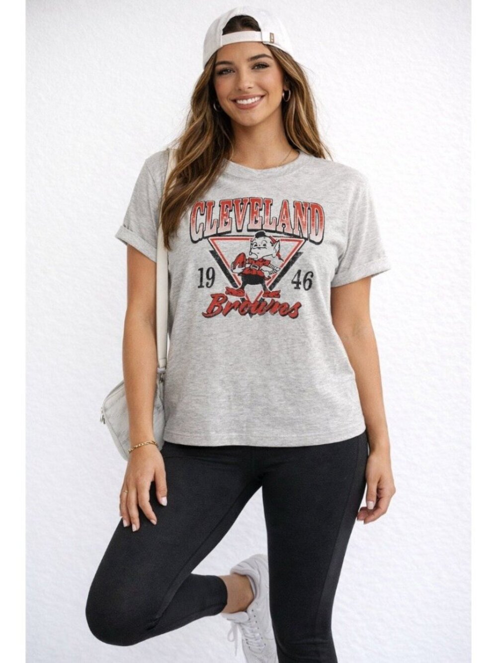 NFL Cleveland Browns Women's T Shirt sz L New With Tags CSA  Gray